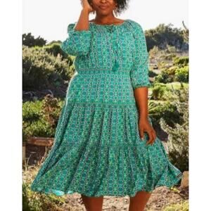 Matilda Jane Women's Brilliant Daydream Age of Aquarius Peasant Dress Large NWT